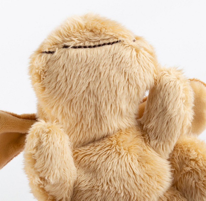 Piccolo peluche morbido a forma di cane, adatto dai 3 mesi in su